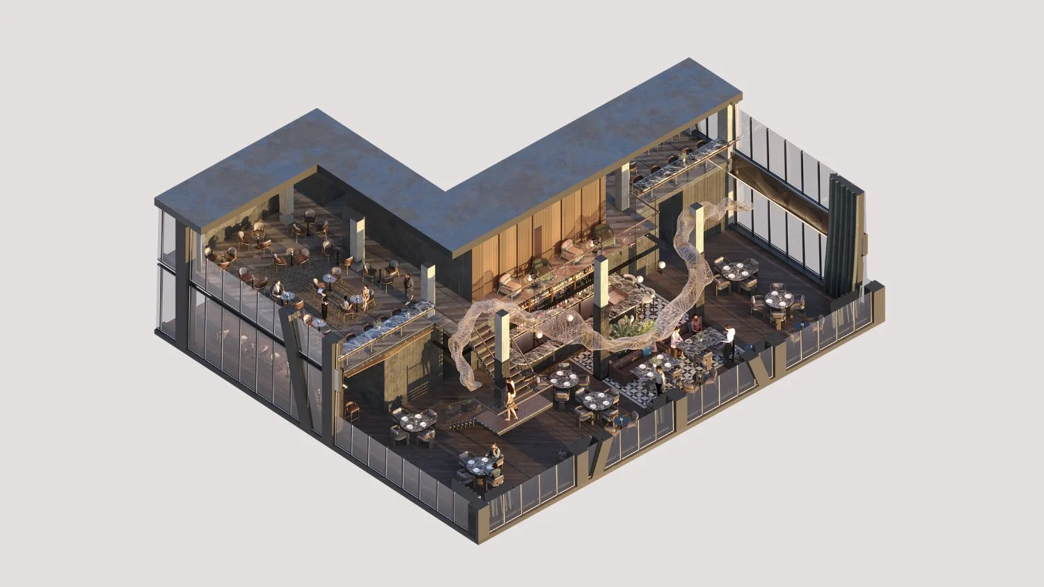 Architectural 2D CAD drawing to 3D rendering workflow comparison