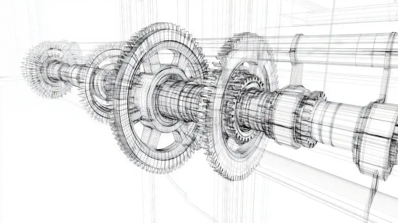 Parametric 3D CAD software modeling mechanical components